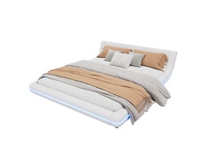 Lit 2 places 160x200 cm MODENUIT    coloris blanc