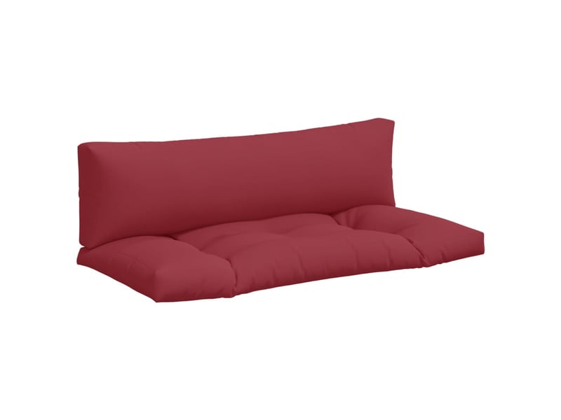  Lot de 2 coussins de palette, coussins de canapé rouge bordeaux tissu cf59605  - Conforama A