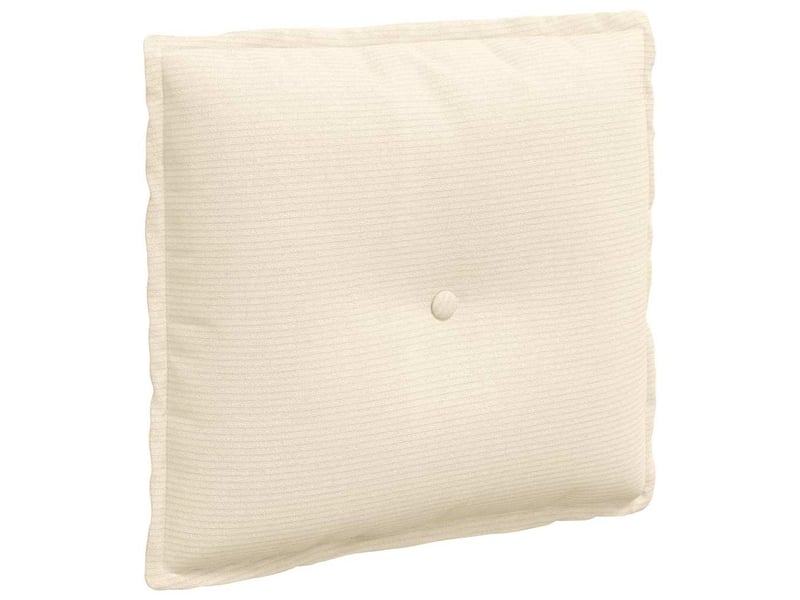 Coussin de dos, coussin de dossier crème 50 x 45 cm tissu en velours côtelé cf54632 - Conforama A