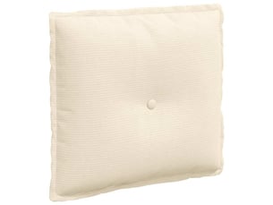 Coussin de dos, coussin de dossier crème 50 x 45 cm tissu en velours côtelé cf54632