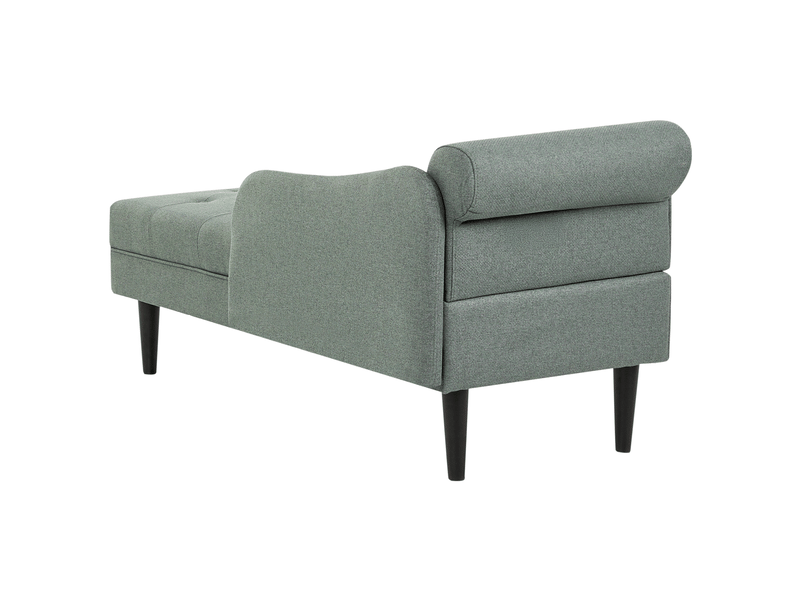Chaise longue côté gauche yvoire tissu vert  - Conforama E