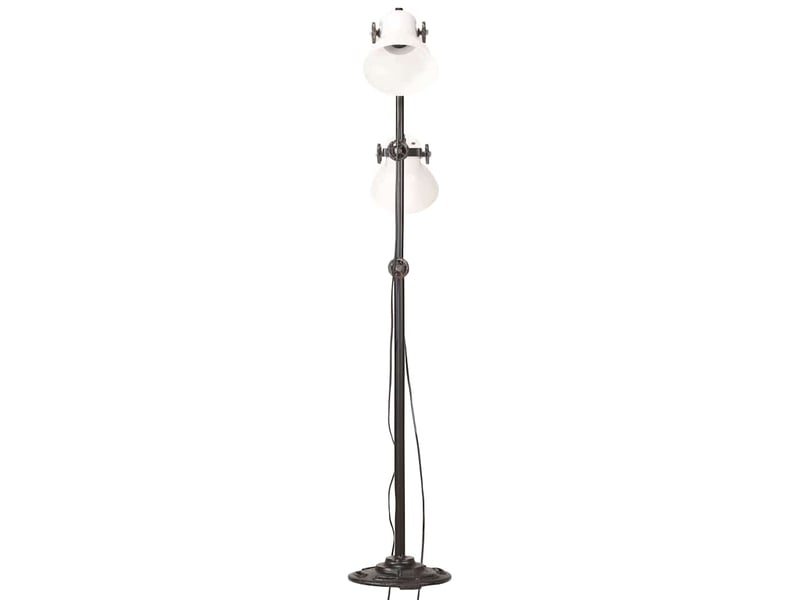  Lampadaire avec 2 abat-jour blanc e27 fonte  - Conforama D