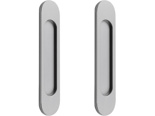 Poignée de porte coulissante - pour portes coulissantes, fenêtres - aluminium - 2 pièces - 18 cm - gris