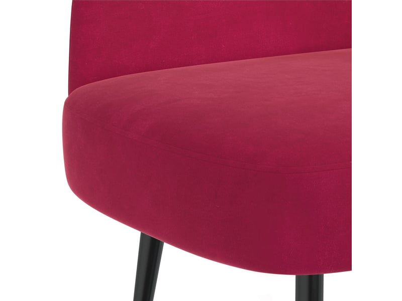  Banc rembourré avec dossier bordeaux 110x60x76 cm velours  - Conforama E