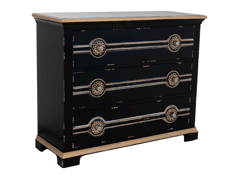  Meuble-dressing en bois noir 98x38x80 cm h  - Conforama A