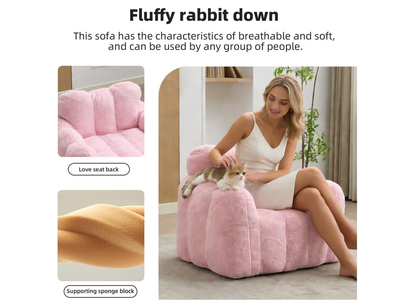  Pouf poire love bean bag confortable pour adulte sans montage, fauteuil lounge  - Conforama E
