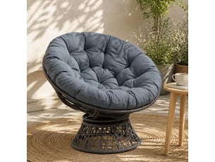 Coussin de chaise papasan, coussin d'assise vianen 100 % polyester bleu cf54227