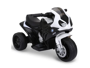 Moto électrique bmw s1000 rr sous licence, 3 roues, 6 v, 2,5 kmh, effets lumineux et sonores, charge jusqu'à 20 kg