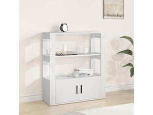 Buffet - bahut - meuble de rangement blanc 80x30x90 cm bois d'ingénierie
