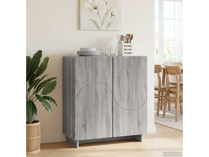  Buffet salon, buffet de rangement sonoma gris 67x34,5x75 cm bois d'ingénierie  - Conforama B