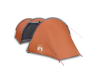 Tente de camping, tente tunnel 4 personnes orange imperméable