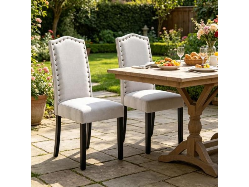  Chaise moderne – lot de 2, dossier haut, pour salle à manger, bureau, salon, coiffeuse, cuisine  - Conforama D