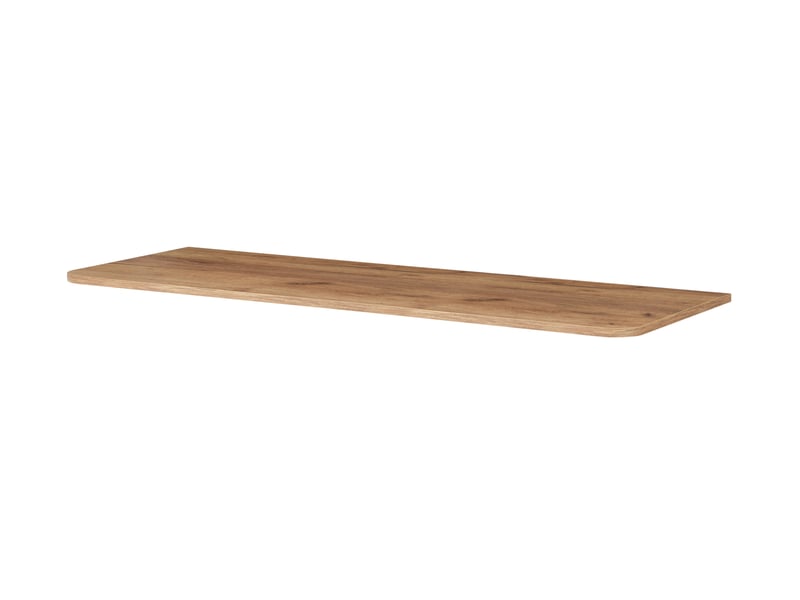  Plan de travail linea 120 cm chêne craft d'or pour meuble de salle de bain avec angles arrondis  - Conforama E