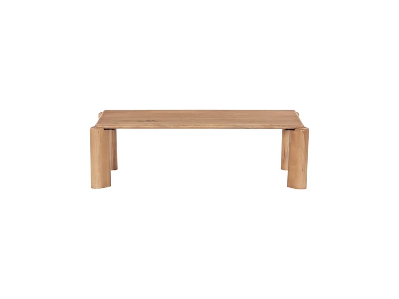  Table basse exotique rectangulaire bois de manguier naturel - petra  - Conforama B