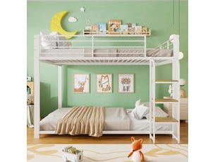 Lit superposé 140x200 cm <strong>OKWISH</strong>  <strong></strong> coloris blanc