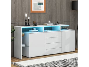 Meuble tv coloris blanc 35 cm <strong>ULEVR</strong> <strong></strong>