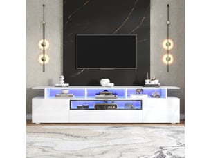 Meuble tv coloris blanc 180 cm <strong></strong> <strong></strong>