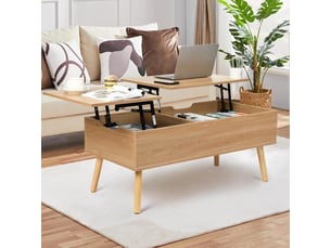 Table basse rectangulaire coloris marron <strong>VOXON</strong> <strong></strong> - 50 cmx100 cm