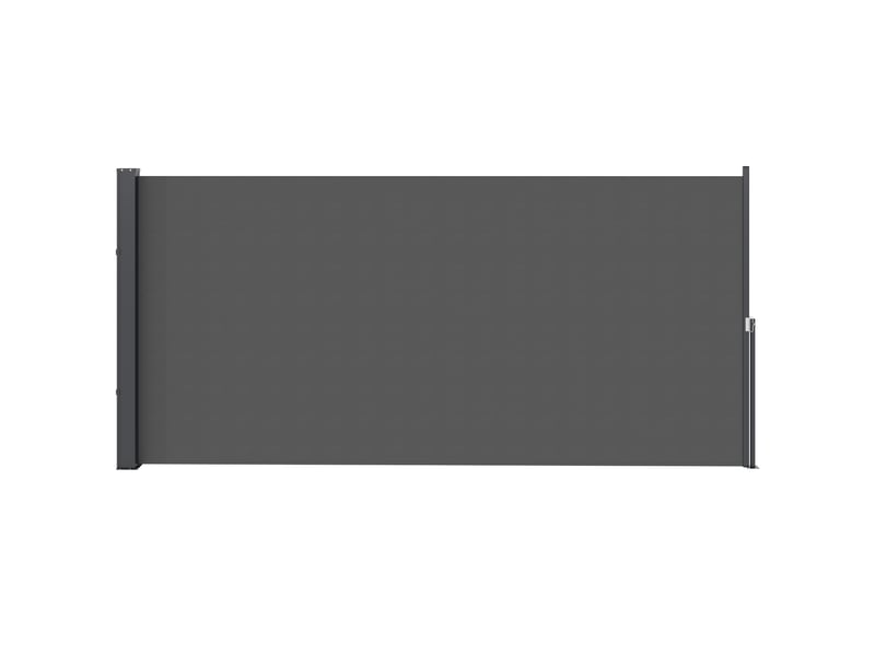  Store latéral brise-vue paravent rétractable 3 x 1,4 m alu. Polyester anti-uv haute densité 180 gm² gris foncé  - Conforama B