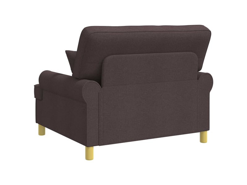 Vidaxl fauteuil xxl avec coussins marron foncé tissu - Conforama E