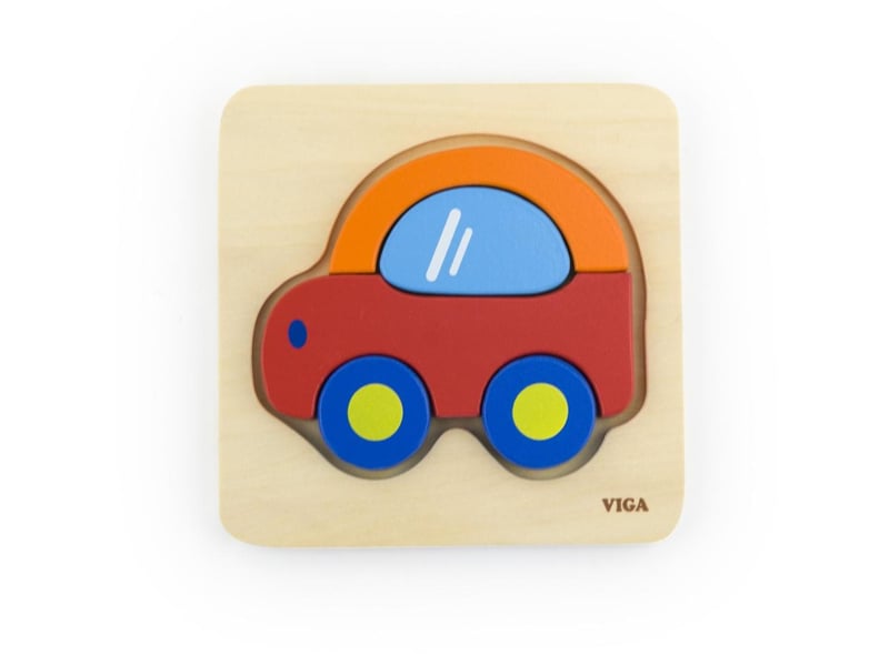  Puzzle en bois viga 50172 - mes premiers puzzles, la voiture 6934510501723 - Conforama A