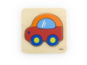 Puzzle en bois viga 50172 - mes premiers puzzles, la voiture