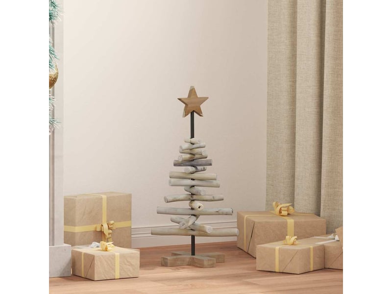 Sapin de noël, arbre de noël marron 60 cm bois de teck massif - Conforama B