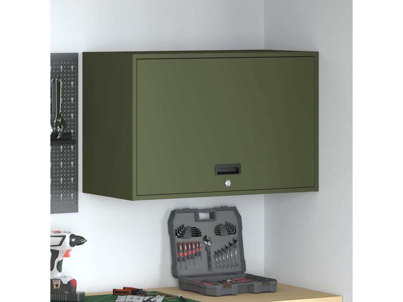  Armoire murale salon, meuble de rangement pour garage vert olive 80 x 40 x 53 cm  - Conforama B