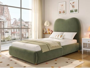 Lit simple 90x200 cm SEYAKANY coloris vert