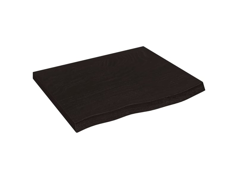 Comptoir de salle de bain, plan de travail marron foncé bois massif traité cf65862 - Conforama A