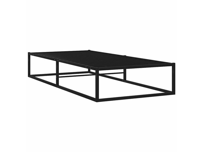  Lit simple- lit adulte -  cadre de lit sans matelas noir métal 100x200 cm  - Conforama A
