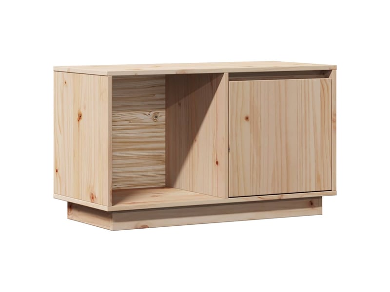  Meuble tv - banc tv - meuble de rangement 74x35x44 cm bois de pin massif  - Conforama A