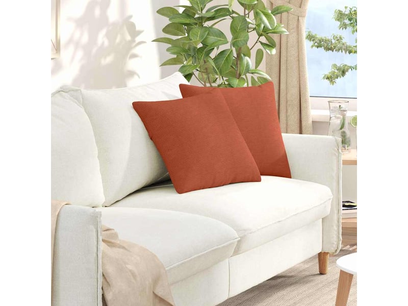 Lot de 2 coussins de canapé, coussins décoratifs rouge orange 45 x 45 cm cf59159 - Conforama B