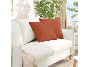 Lot de 2 coussins de canapé, coussins décoratifs rouge orange 45 x 45 cm cf59159