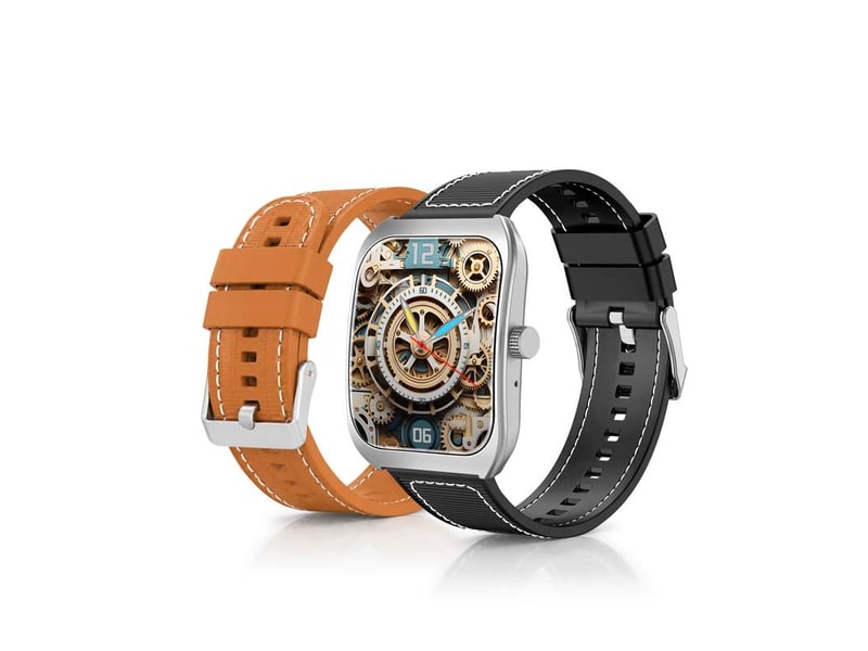  Iconic by yoghi - inwatch curve - montre connectée - écran incurvé ips 1,83 - ip65 - 2 bracelets en silicone  - Conforama A