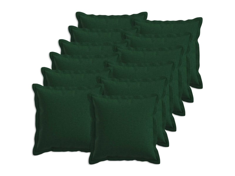  Lot de 12 coussins, coussins décoratifs houten vert foncé lin synthétique cf56470  - Conforama B