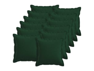 Lot de 12 coussins, coussins décoratifs houten vert foncé lin synthétique cf56470