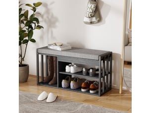 Bibliotheque coloris gris 3 étagère(s) BEAUNIV - 86 cm x 45.4 cm