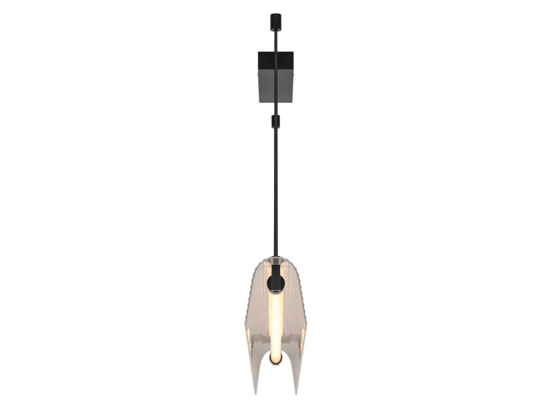  Suspension moderne, aliani en abat-jour en acrylique strié noir, ip20, nordlux 2612403003 - Conforama C