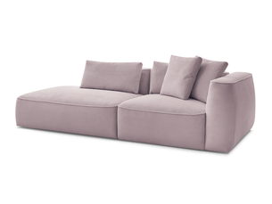 Canapé droit fixe BOBOCHIC LEOPOLD 3 places Velours violet