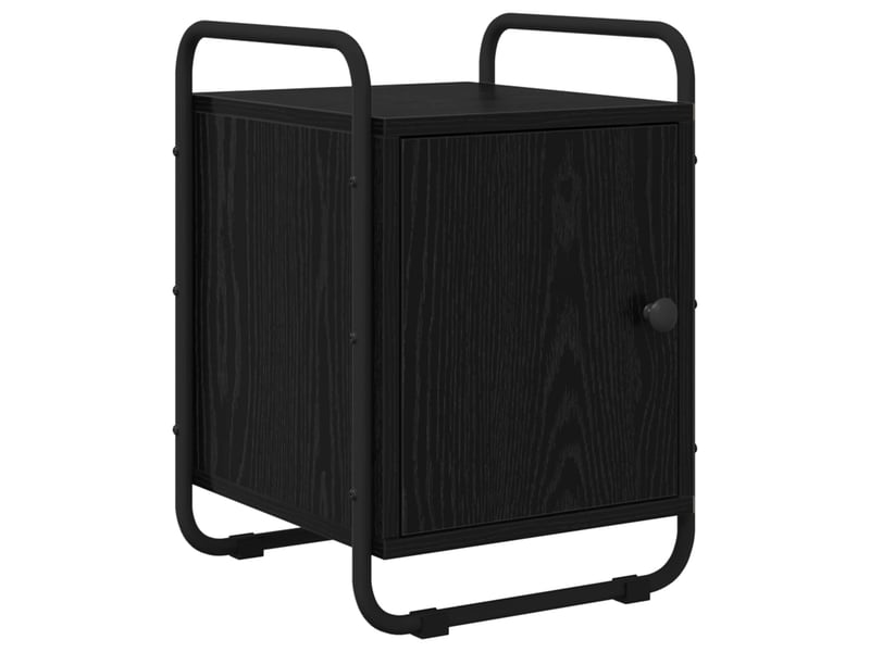  Table de chevet - cabinet de chevet - table de nuit 2 pc chêne noir bois d'ingénierie  - Conforama C
