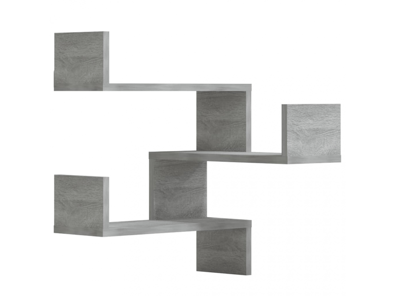  Étagères murales d'angle 2 pcs sonoma gris 40x40x50 cm- comfortxl  - Conforama A