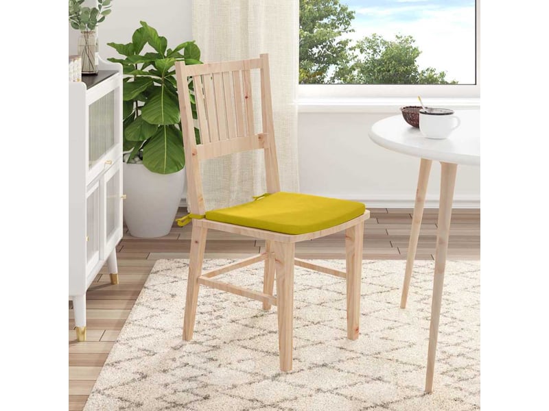 Lot de 4 coussins de siège, coussins décoratifs velours jaune 40 x 40 x 3 cm cf60039 - Conforama D