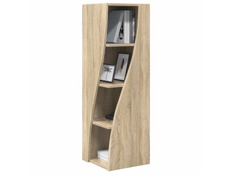  Meuble d'angle, meuble de rangement salon 32x32x102cm bois d'ingénierie chêne sonoma  - Conforama C