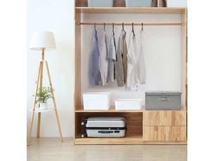 Boîtes de rangement tissu intissé gris