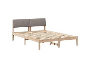 Lit 2 places 135x190 cm coloris marron