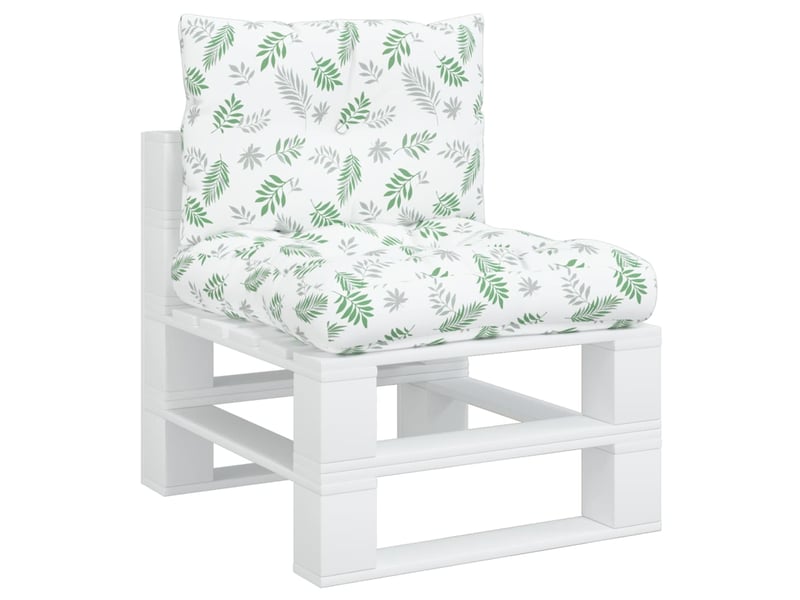  Lot de 2 coussins de palette, coussins de canapé motif de feuilles tissu oxford cf59572  - Conforama C