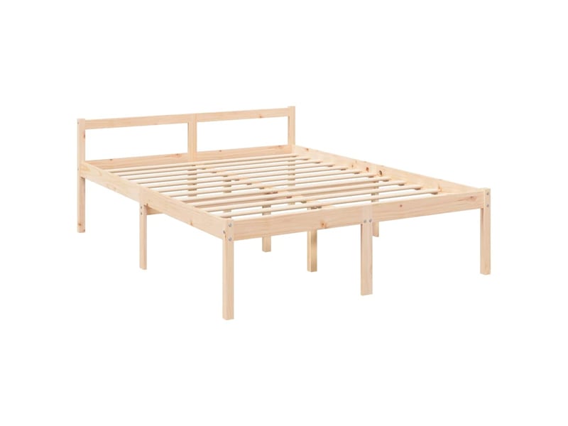  Lit double- lit adulte -  lit pour personne âgée sans matelas 160x200 cm bois pin massif  - Conforama B