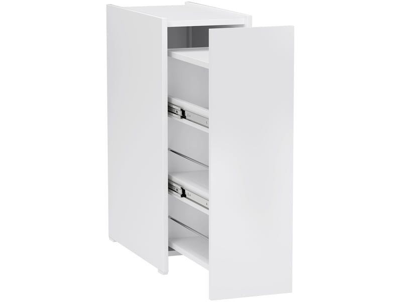  Meuble de salle de bain étroit à roulettes 47 x 25 x 66,5 cm blanc cravdom  - Conforama A