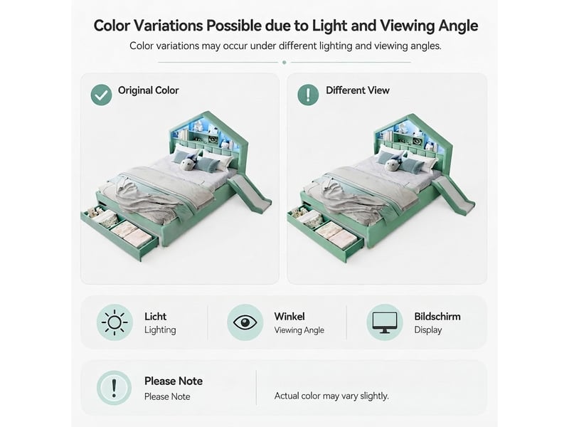  Lit jeune, 140x200 cm, éclairage led, ports de charge, bicolore cao-N622T326456B-conf-NEW - Conforama R